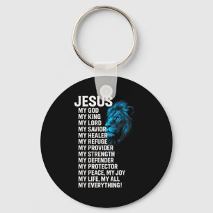 Jesus - Lion Christian King Lord Savior Faith  Keychain