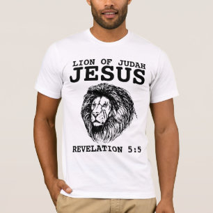 JÉSUS LION DE JUDAH, T-shirts chrétiens, REV 5:5