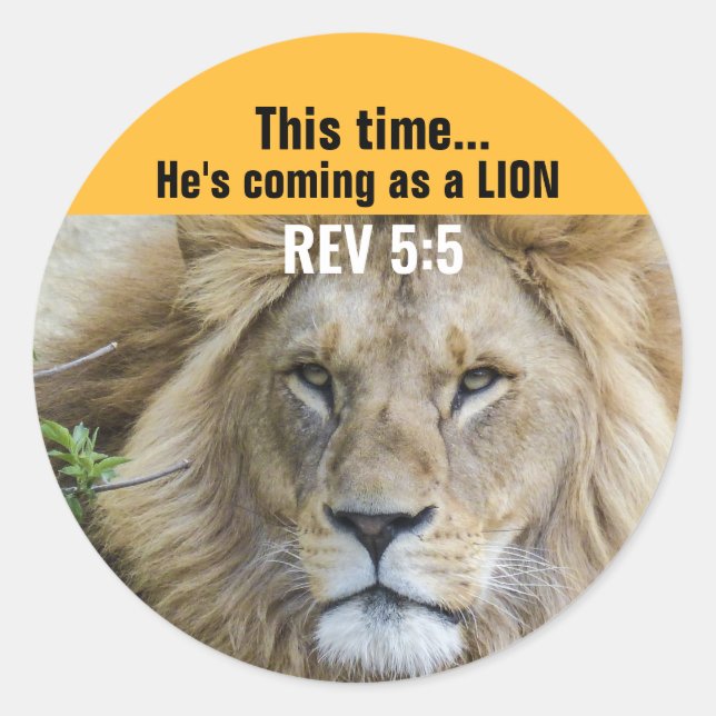 JESUS  LION OF JUDAH CHRISTIAN STICKERS (Front)