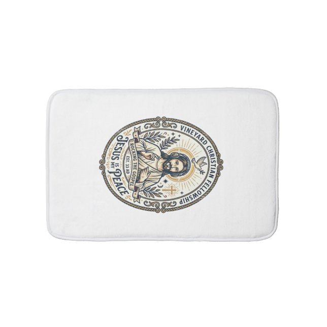 Jesus Lo Fi Study Beats Aesthetic Graphic Tee Chri Bath Mat (Front)