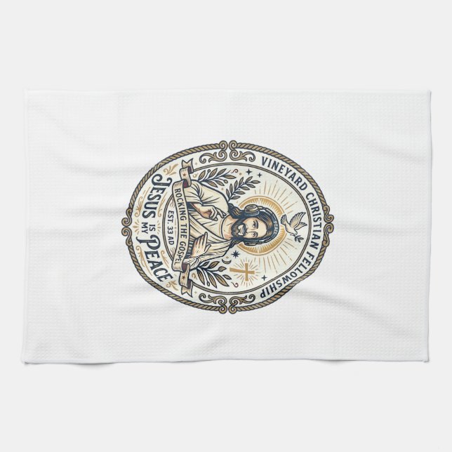 Jesus Lo Fi Study Beats Aesthetic Graphic Tee Chri Kitchen Towel (Horizontal)