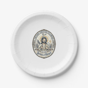 Jesus Lo Fi Study Beats Aesthetic Graphic Tee Chri Paper Plate