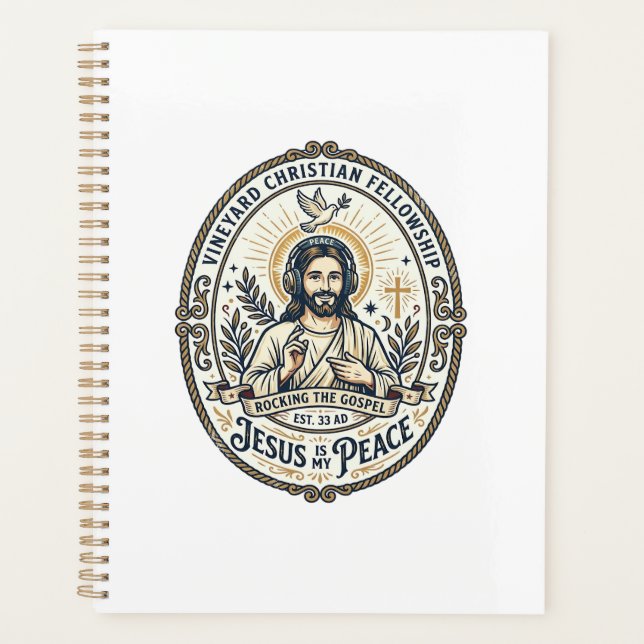 Jesus Lo Fi Study Beats Aesthetic Graphic Tee Chri Planner (Front)