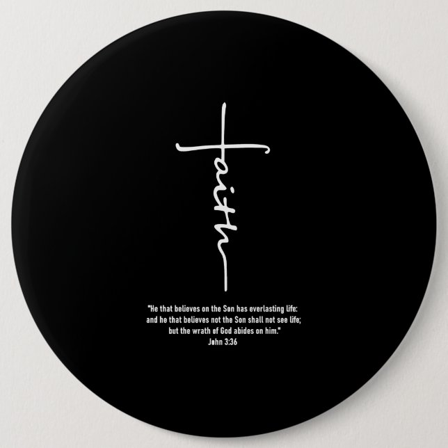 Jesus Love | Faith Cross Christian Jesus Faith God 6 Inch Round Button (Front)