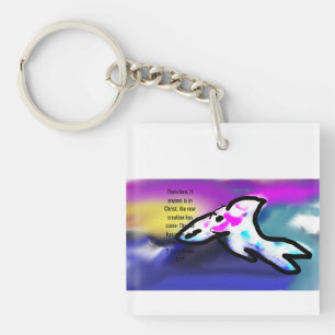jesus love forever keychain