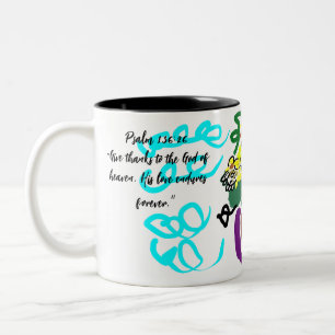 jesus love forever Two-Tone coffee mug