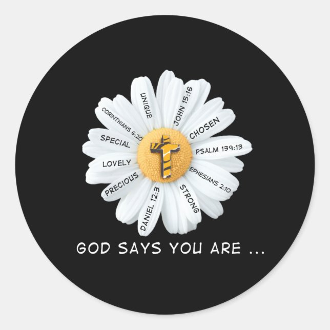 Jesus Love | God Say You Are... Classic Round Sticker (Front)