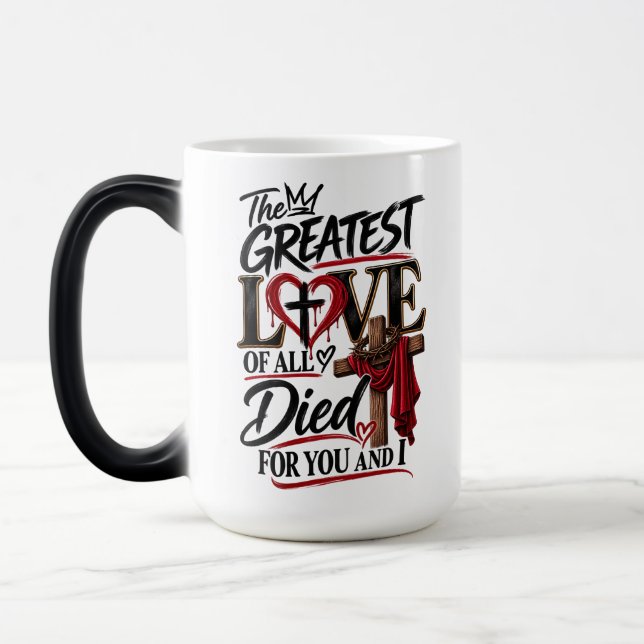 Jesus love is unconditional  magic mug (Left)