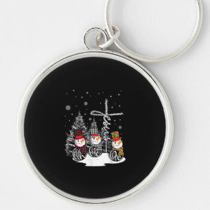 Jesus Love Jesus Faith Hope Love Snowman Keychain