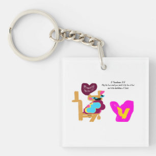 jesus love joy keychain