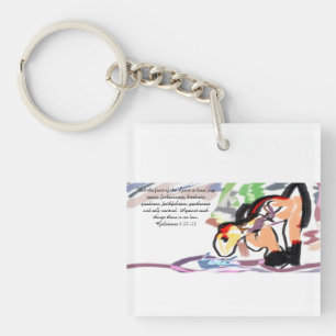 jesus love joy keychain