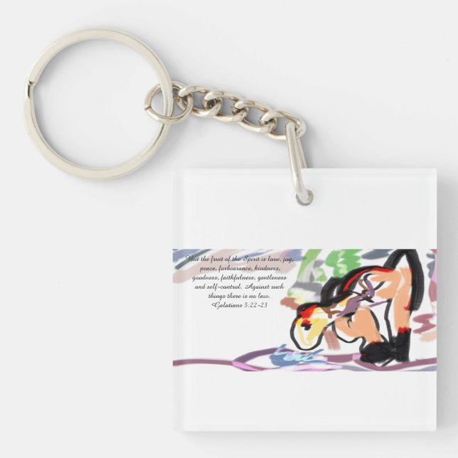 jesus love joy keychain (Front)