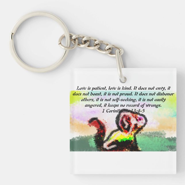 jesus love kind  keychain (Front)