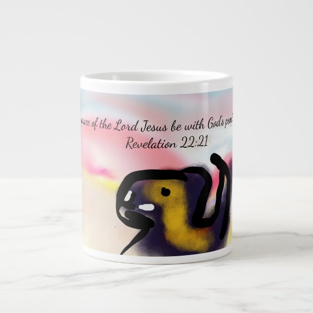 jesus love  large coffee mug (Front)