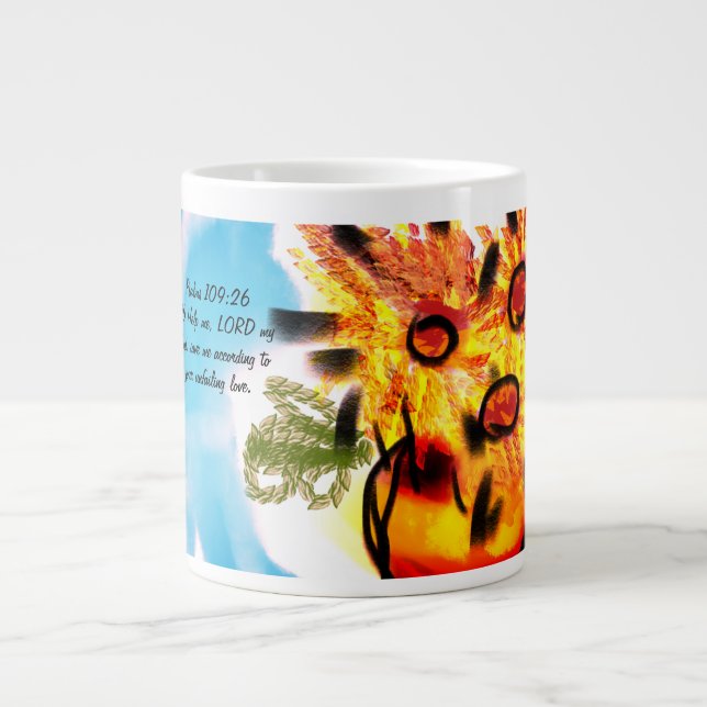 Jesus love  large coffee mug (Front)