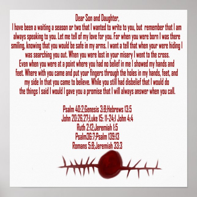 Jesus' Love Letter Poster (Front)