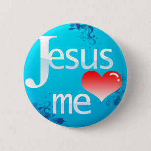 Jesus Love Me 2 Inch Round Button