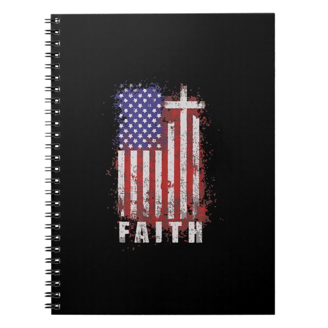 Jesus Love | Patriotic Christian Faith Jesus USA Notebook (Front)