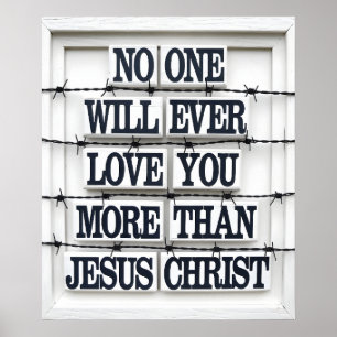 Jesus Love Quote Wall Art Poster 