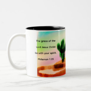 jesus love  Two-Tone coffee mug