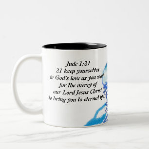 jesus love Two-Tone coffee mug