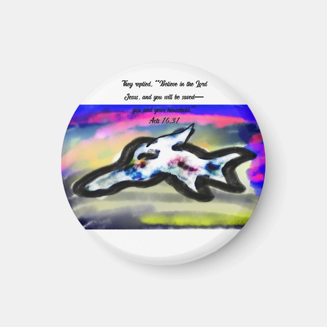 jesus love us  magnet (Front)