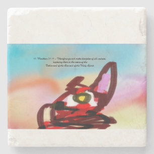 Jesus love us stone coaster