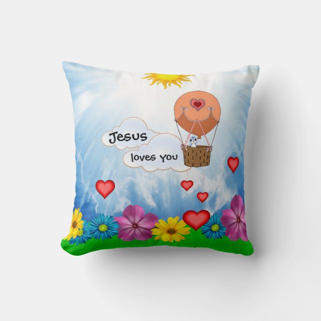 Jesus love you! throw pillow (Front)