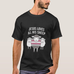 Jesus Loves All His Sheep LGBT Pride Month T-Shirt