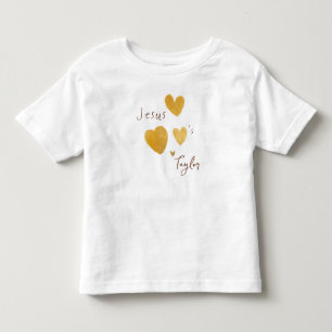 Jesus loves Custom Name Toddler T-Shirt modern