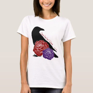 Jesus Loves His Ravens Christian Bird & Roses  T-Shirt
