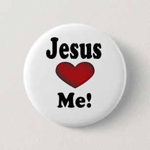 Jesus Loves Me 2 Inch Round Button