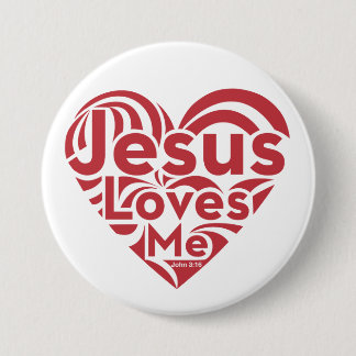 Jesus Loves Me 3 Inch Round Button