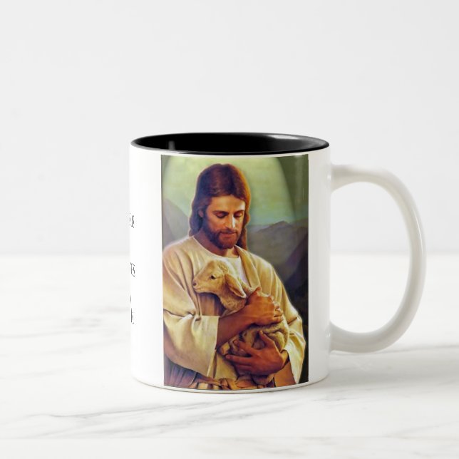 Jesus Loves Me 4 Two-Tone Coffee Mug (Right)