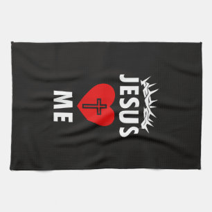 Jesus Loves ME Christen Religious Kitchen Towel