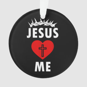 Jesus Loves ME Christen Religious Ornament