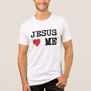 Jesus Loves Me Christian T-Shirt Tri-Blend Shirt