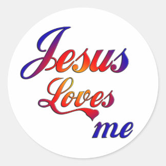 Jesus Loves me Classic Round Sticker