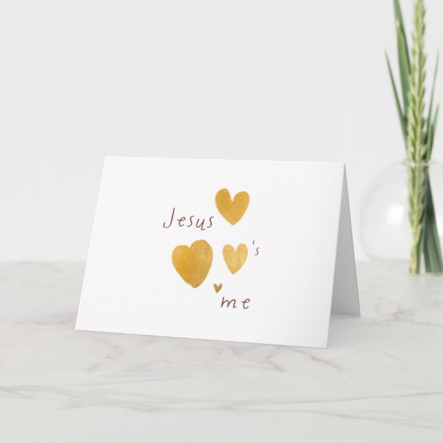 Jesus loves me. Invitation Greeting cards digital (Front)