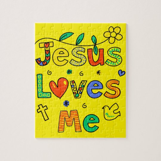 Jesus Loves Me Jigsaw Puzzle | Zazzle.ca