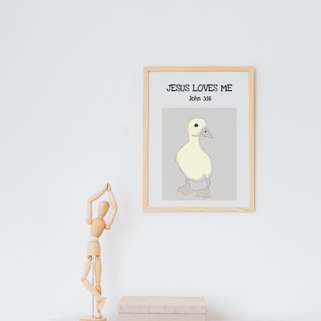 Jesus Loves Me John 3:16 Poster de canard bébé (Créateur téléchargé)