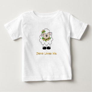 Jesus Loves Me Lamb Baby T-Shirt