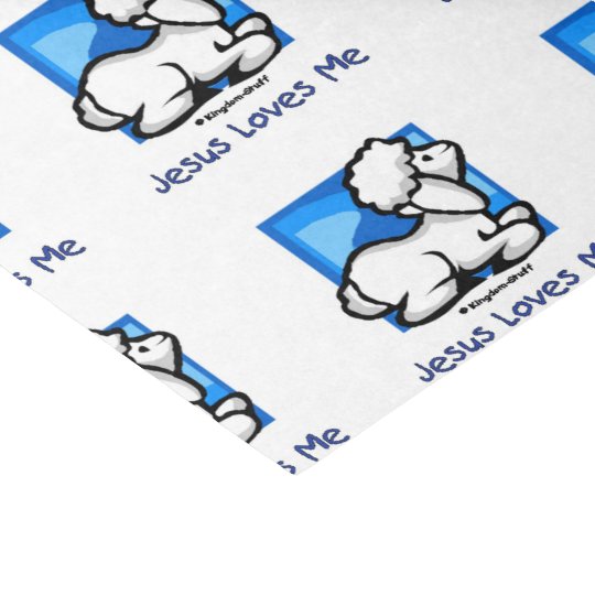 Jesus Loves Me Lamb Tissue Paper