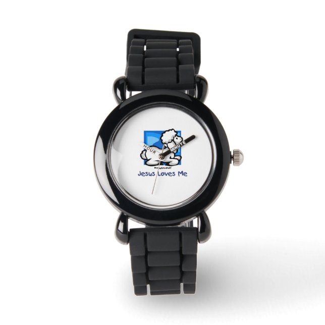 Jesus Loves Me Lamb Watch (Front)