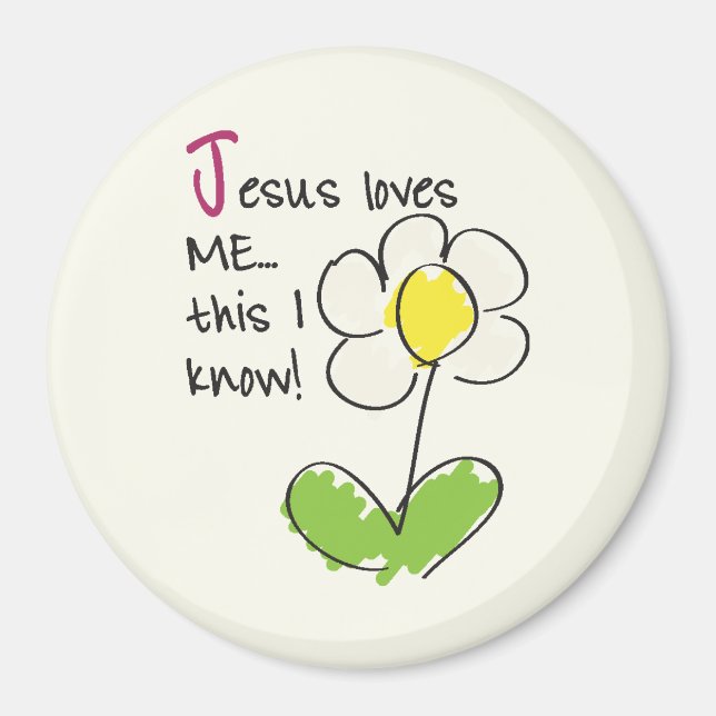 Jesus loves me magnet (Front)