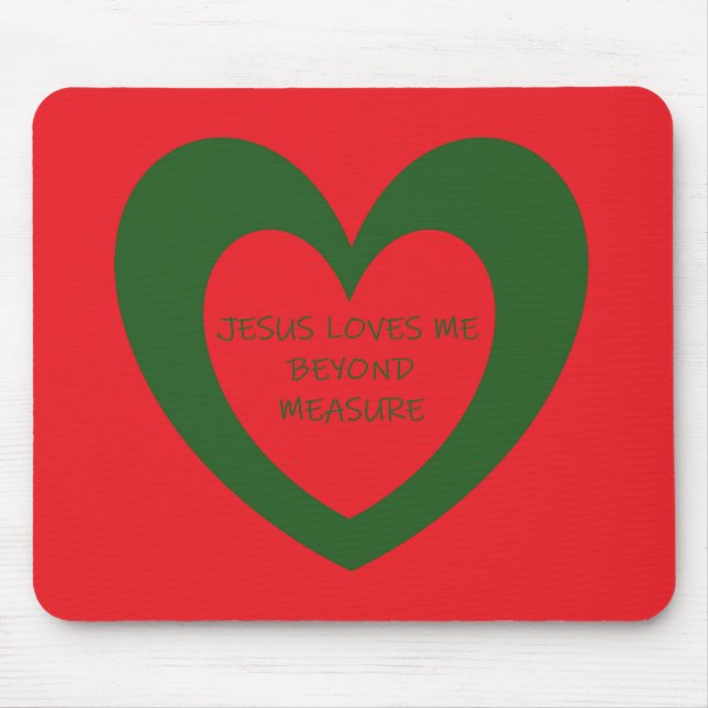 Jesus Loves Me Mousepad (Front)