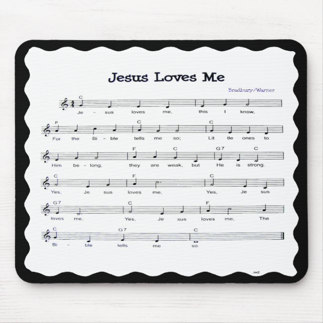JESUS LOVES  ME-MOUSEPAD MOUSE PAD (Front)