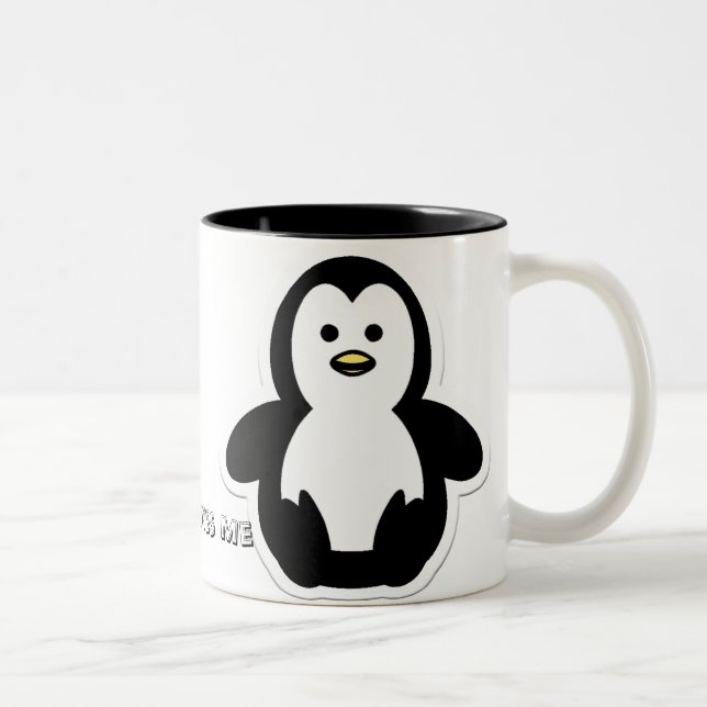 Jesus Loves Me-Penguin Two-Tone Coffee Mug (Right)
