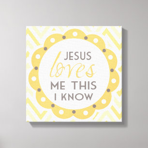 Jesus Loves Me This I Know Canvas Wall Art