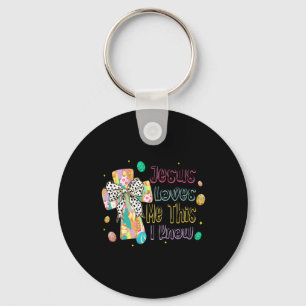 Jesus Loves Me This I Know Easter Christian Bible  Keychain